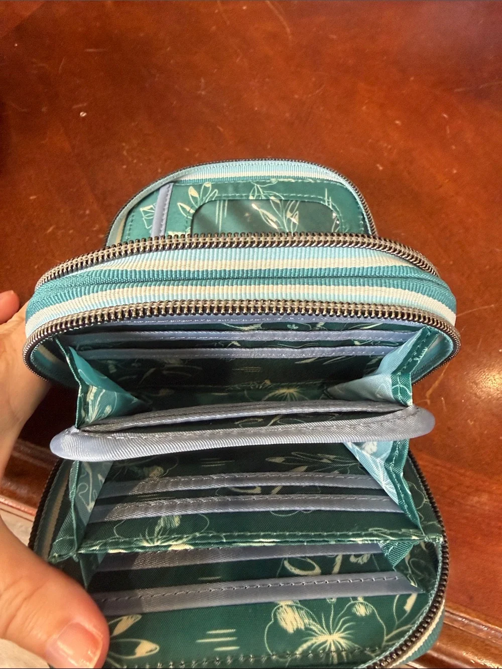 LUG SPLITS SE BLUE MOON ALOHA TEAL WALLET